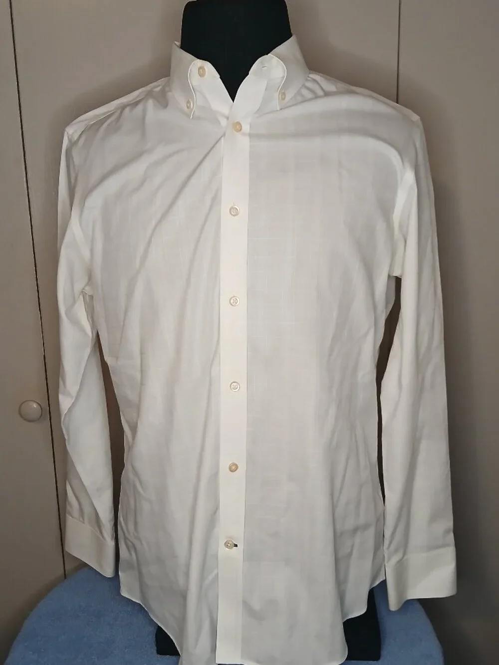 Banana Republic Men's Large White Slim-Fit Dress Shirt (1147B3)
